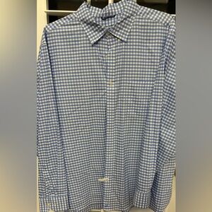 Vineyard Vines Blue and White Gingham Men's Shirt